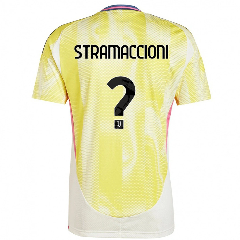 Danxen Kinderen Diego Stramaccioni #0 Zonnig Geel Uitshirt Uittenue 2024/25 T-Shirt