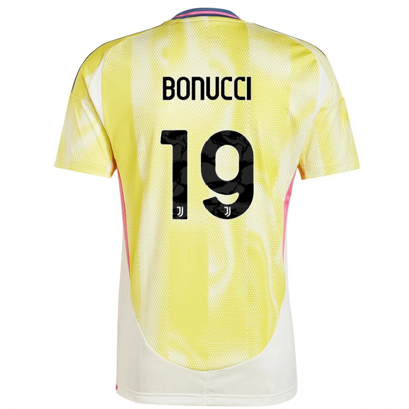 Danxen Kinderen Leonardo Bonucci #19 Zonnig Geel Uitshirt Uittenue 2024/25 T-Shirt