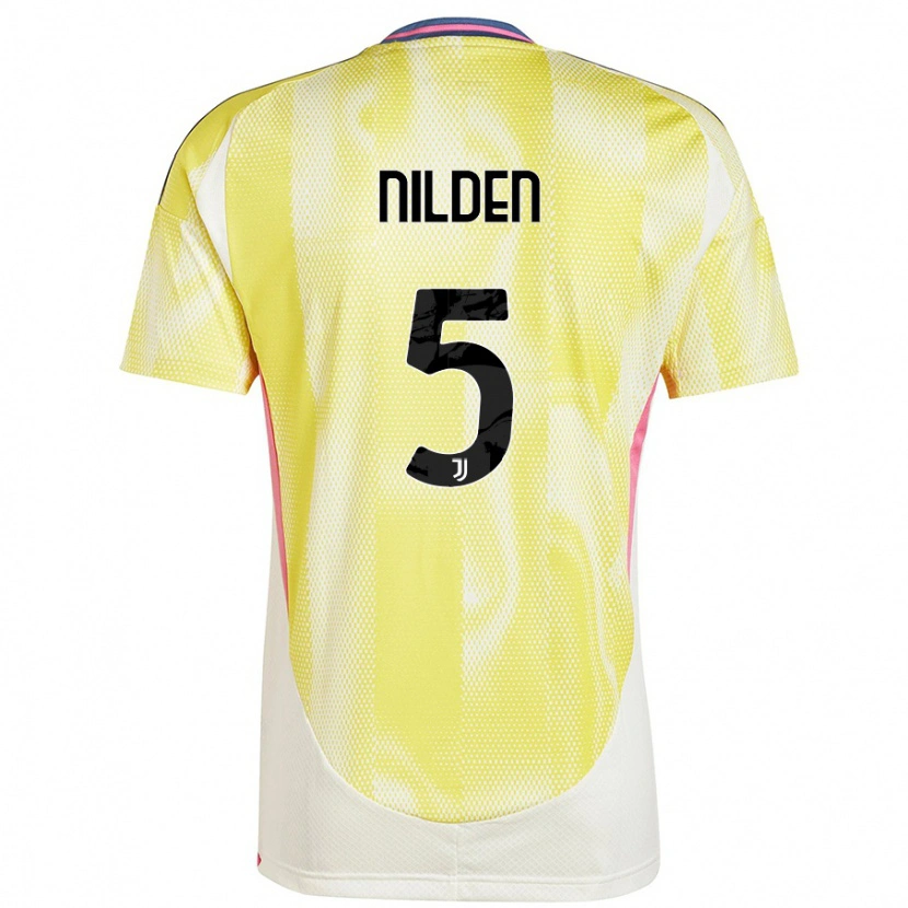 Danxen Kinderen Amanda Nilden #5 Zonnig Geel Uitshirt Uittenue 2024/25 T-Shirt