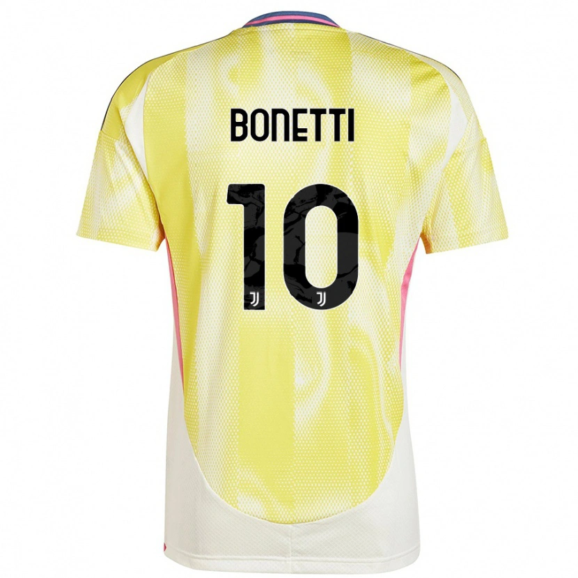 Danxen Kinderen Andrea Bonetti #10 Zonnig Geel Uitshirt Uittenue 2024/25 T-Shirt