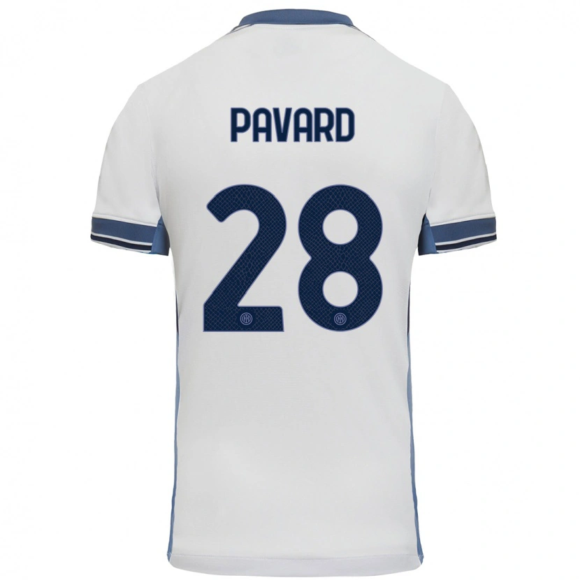 Danxen Kinderen Benjamin Pavard #28 Wit Grijs Uitshirt Uittenue 2024/25 T-Shirt