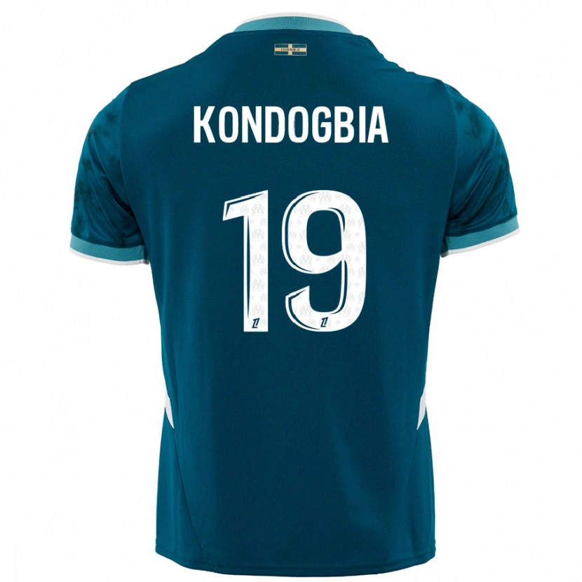 Danxen Kinderen Geoffrey Kondogbia #19 Turkoois Blauw Uitshirt Uittenue 2024/25 T-Shirt