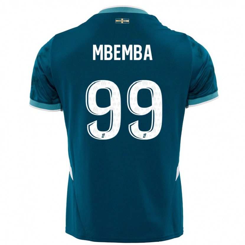 Danxen Kinderen Chancel Mbemba #99 Turkoois Blauw Uitshirt Uittenue 2024/25 T-Shirt