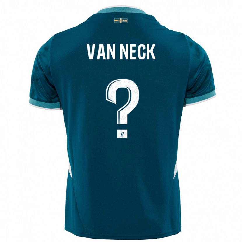 Danxen Kinderen Jelle Van Neck #0 Turkoois Blauw Uitshirt Uittenue 2024/25 T-Shirt