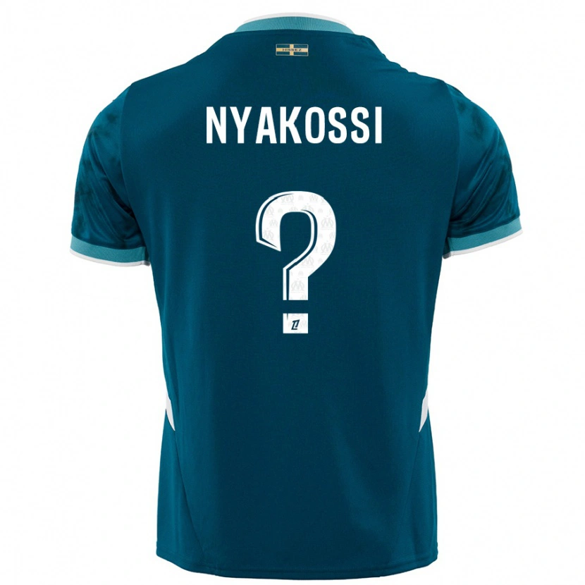 Danxen Kinderen Roggerio Nyakossi #0 Turkoois Blauw Uitshirt Uittenue 2024/25 T-Shirt