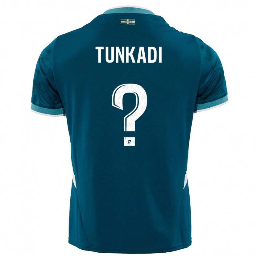 Danxen Kinderen Alexandre Tunkadi #0 Turkoois Blauw Uitshirt Uittenue 2024/25 T-Shirt