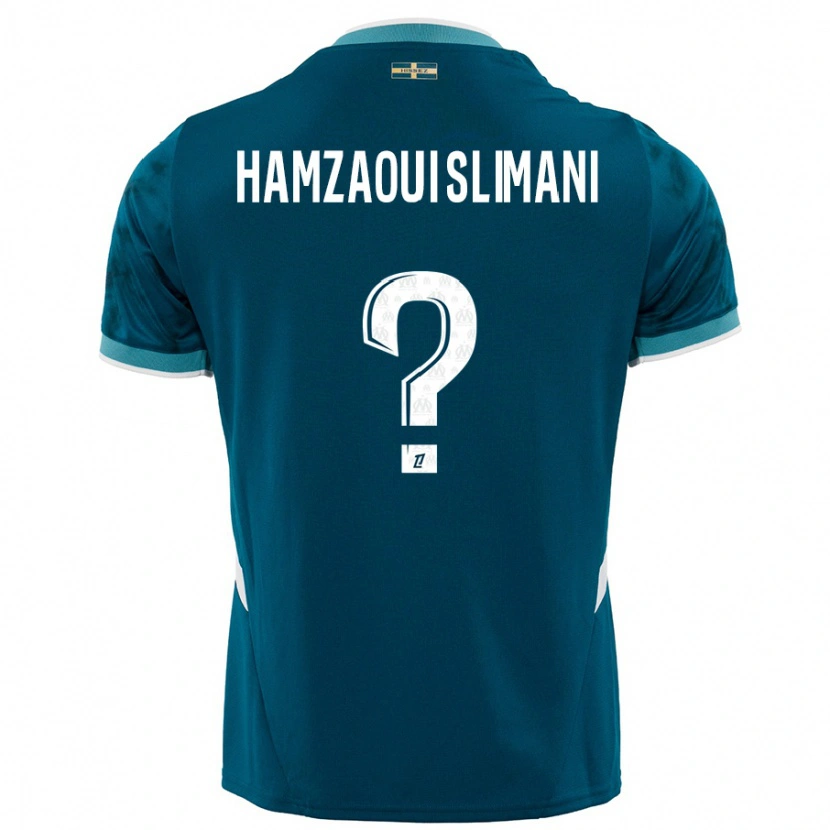 Danxen Kinderen Hilan Hamzaoui Slimani #0 Turkoois Blauw Uitshirt Uittenue 2024/25 T-Shirt