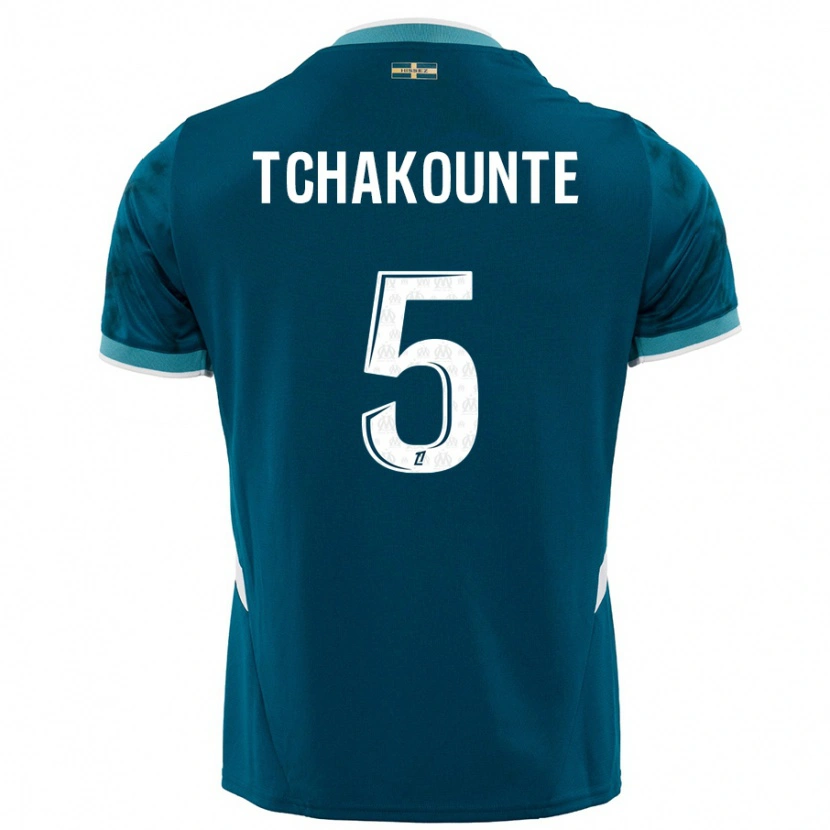 Danxen Kinderen Annaëlle Tchakounté #5 Turkoois Blauw Uitshirt Uittenue 2024/25 T-Shirt