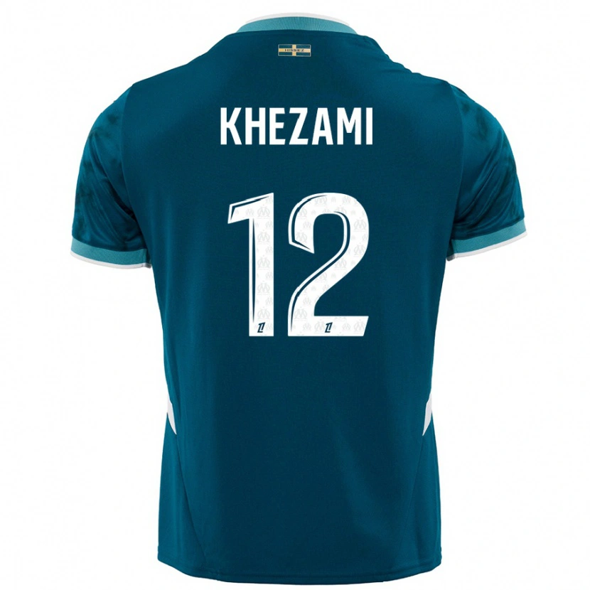 Danxen Kinderen Roselène Khezami #12 Turkoois Blauw Uitshirt Uittenue 2024/25 T-Shirt