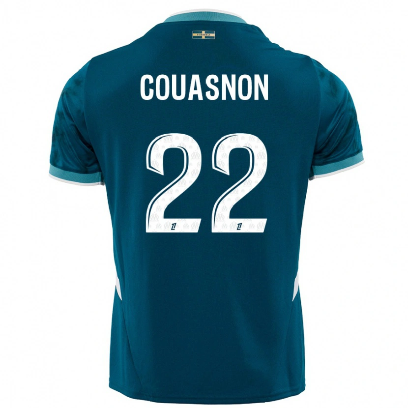 Danxen Kinderen Roxane Couasnon #22 Turkoois Blauw Uitshirt Uittenue 2024/25 T-Shirt