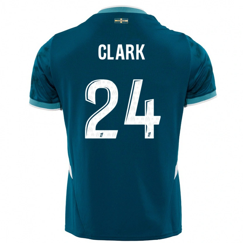 Danxen Kinderen Ashley Clark #24 Turkoois Blauw Uitshirt Uittenue 2024/25 T-Shirt