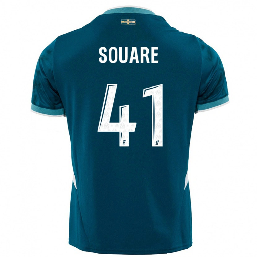 Danxen Kinderen Cheick Souare #41 Turkoois Blauw Uitshirt Uittenue 2024/25 T-Shirt