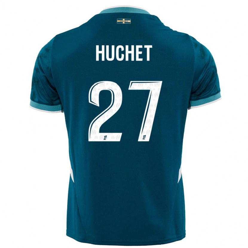 Danxen Kinderen Sarah Huchet #27 Turkoois Blauw Uitshirt Uittenue 2024/25 T-Shirt