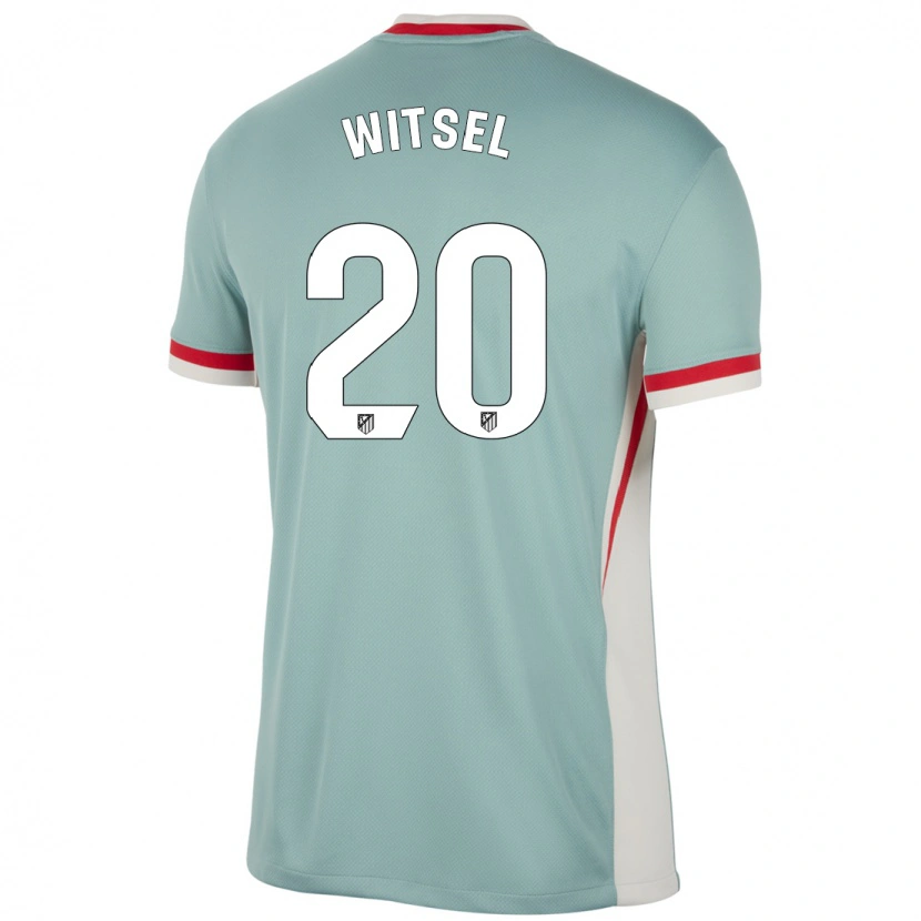 Danxen Kinderen Axel Witsel #20 Lichtbeige Blauw Uitshirt Uittenue 2024/25 T-Shirt