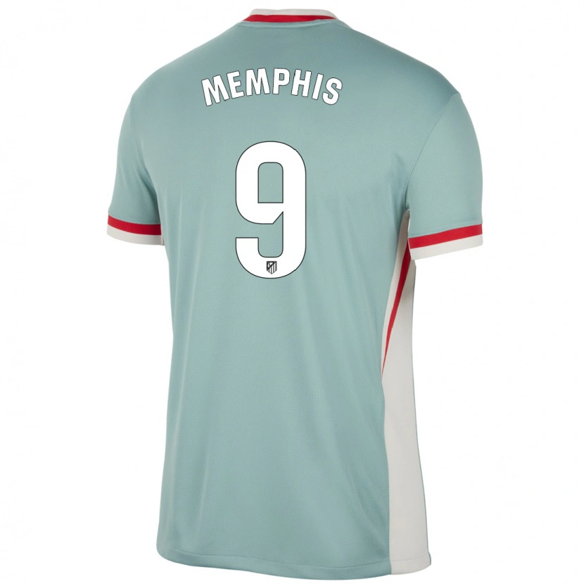 Danxen Kinderen Memphis Depay #9 Lichtbeige Blauw Uitshirt Uittenue 2024/25 T-Shirt