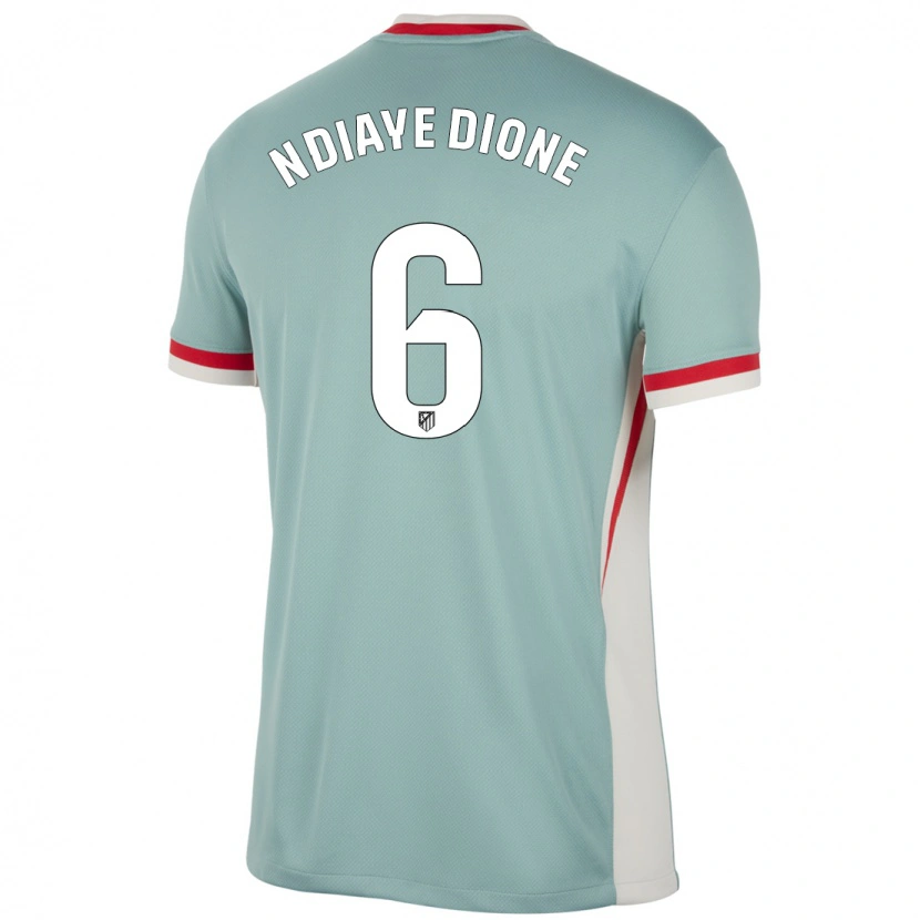 Danxen Kinderen Assane Ndiaye Dione #6 Lichtbeige Blauw Uitshirt Uittenue 2024/25 T-Shirt