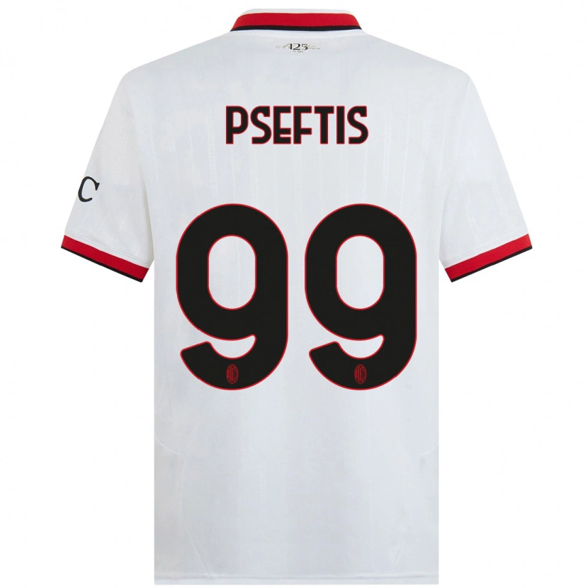 Danxen Kinderen Fotios Pseftis #99 Wit Zwart Rood Uitshirt Uittenue 2024/25 T-Shirt