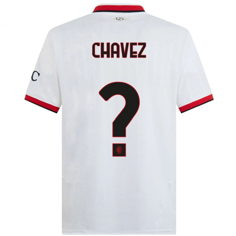 Danxen Kinderen Maikol Cifuentes Chavez #0 Wit Zwart Rood Uitshirt Uittenue 2024/25 T-Shirt