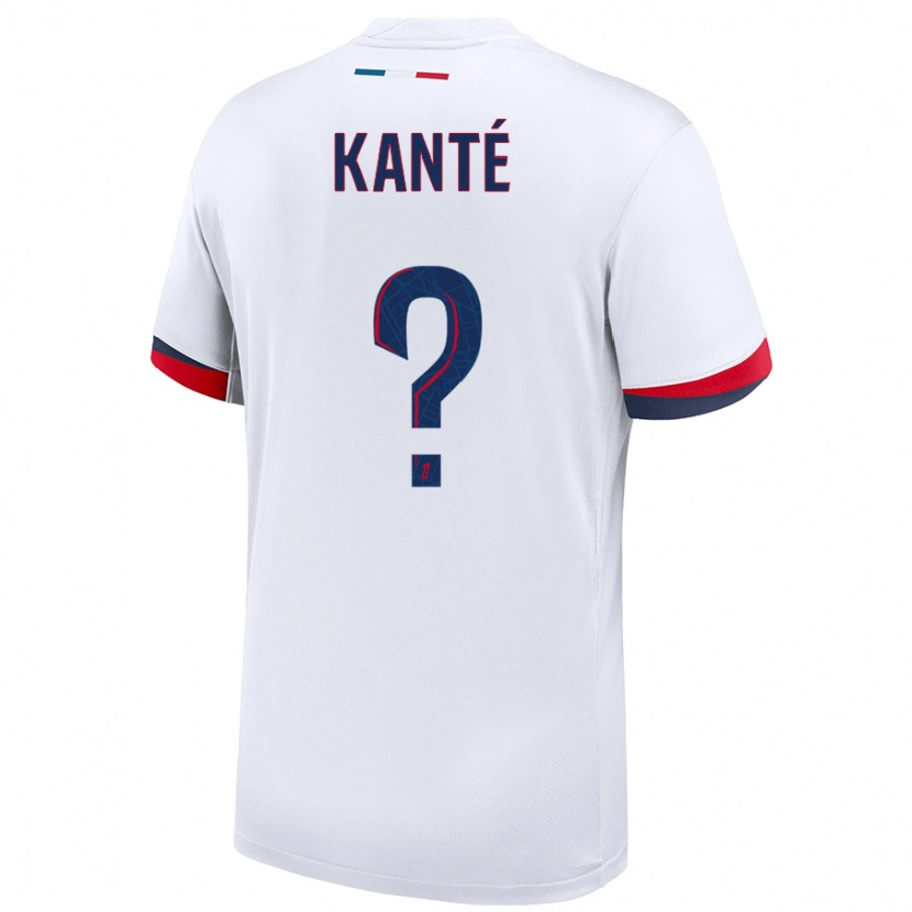 Danxen Kinderen Nahil Kanté #0 Wit Blauw Rood Uitshirt Uittenue 2024/25 T-Shirt