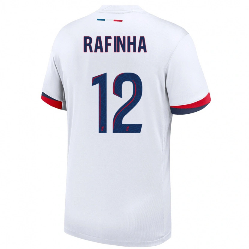 Danxen Kinderen Rafinha #12 Wit Blauw Rood Uitshirt Uittenue 2024/25 T-Shirt