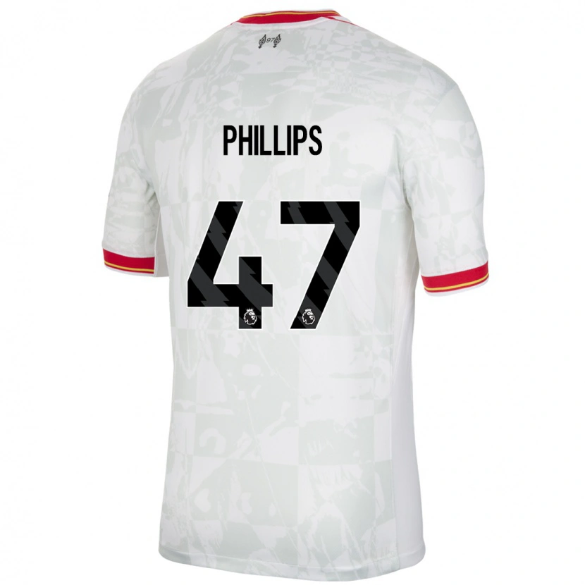 Danxen Kinderen Nathaniel Phillips #47 Wit Rood Zwart Thuisshirt Derde Tenue 2024/25 T-Shirt