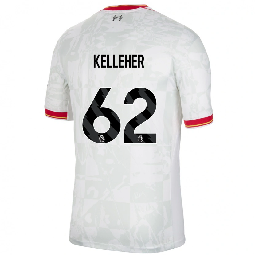 Danxen Kinderen Caoimhín Kelleher #62 Wit Rood Zwart Thuisshirt Derde Tenue 2024/25 T-Shirt