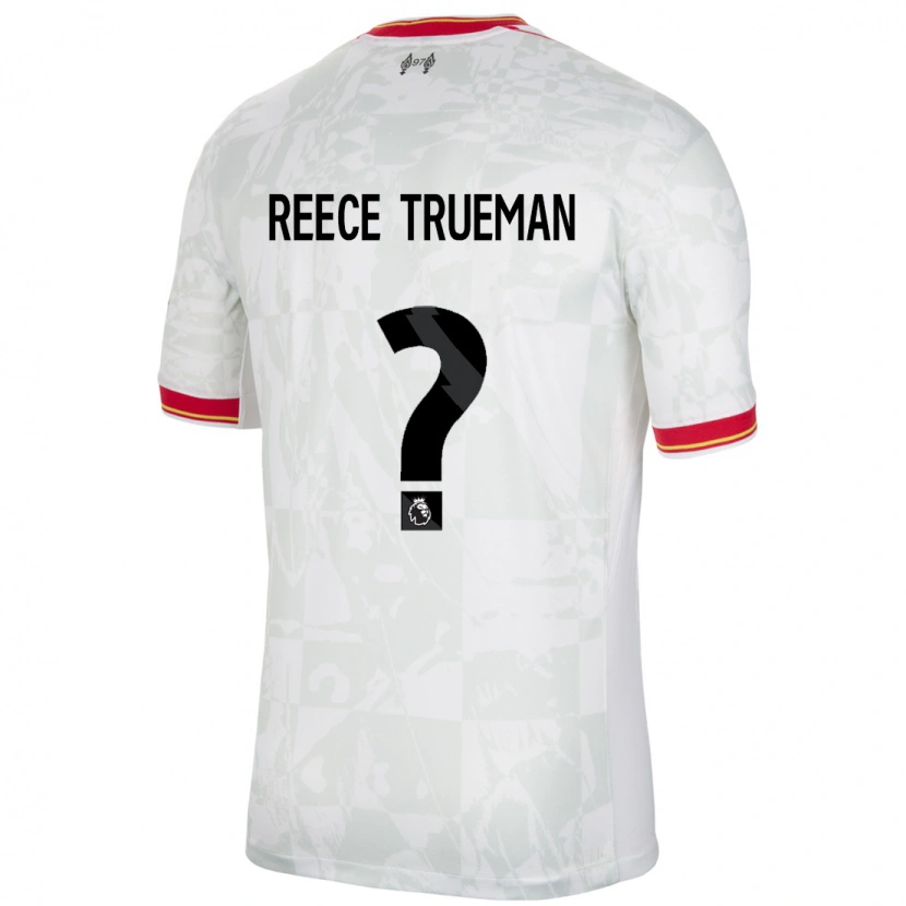 Danxen Kinderen Reece Trueman #0 Wit Rood Zwart Thuisshirt Derde Tenue 2024/25 T-Shirt