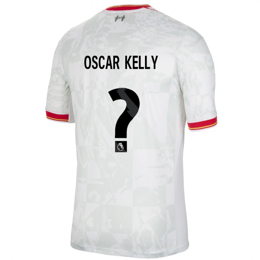 Danxen Kinderen Oscar Kelly #0 Wit Rood Zwart Thuisshirt Derde Tenue 2024/25 T-Shirt