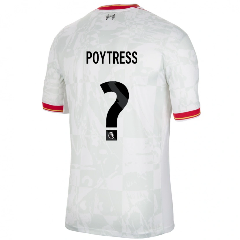 Danxen Kinderen Jacob Poytress #0 Wit Rood Zwart Thuisshirt Derde Tenue 2024/25 T-Shirt