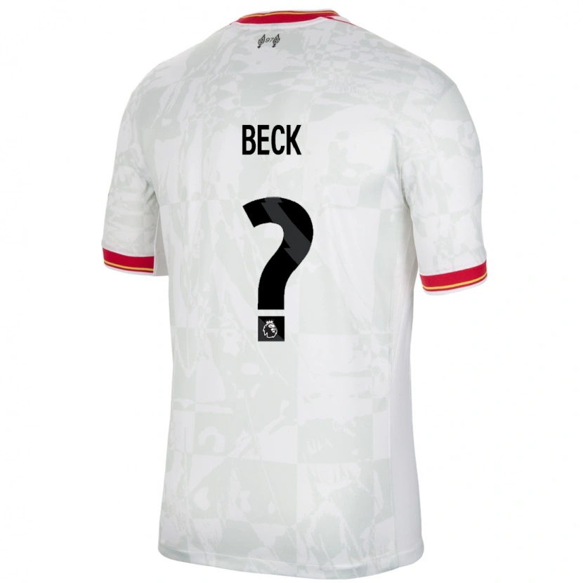 Danxen Kinderen Owen Beck #0 Wit Rood Zwart Thuisshirt Derde Tenue 2024/25 T-Shirt