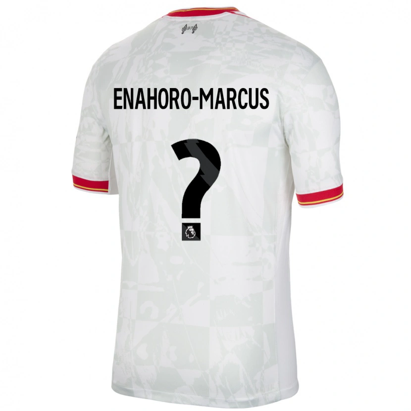 Danxen Kinderen Louis Enahoro-Marcus #0 Wit Rood Zwart Thuisshirt Derde Tenue 2024/25 T-Shirt