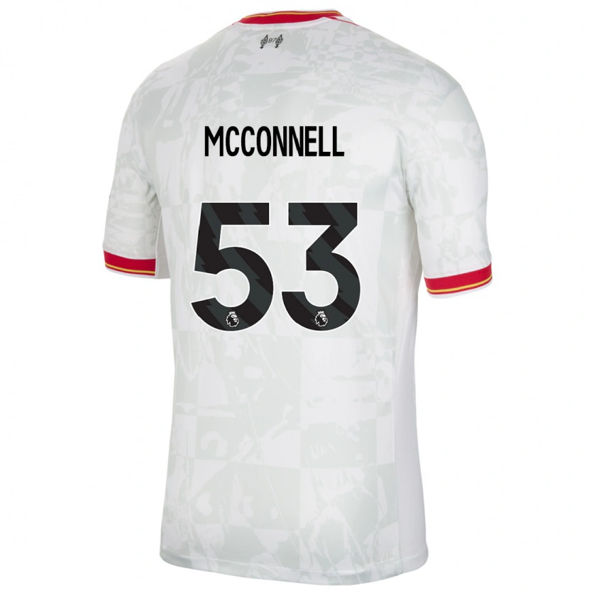 Danxen Kinderen James Mcconnell #53 Wit Rood Zwart Thuisshirt Derde Tenue 2024/25 T-Shirt