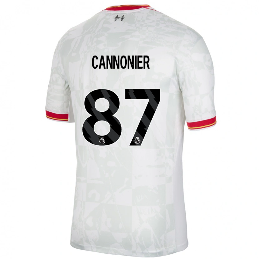 Danxen Kinderen Oakley Cannonier #87 Wit Rood Zwart Thuisshirt Derde Tenue 2024/25 T-Shirt