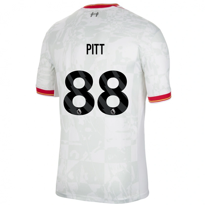 Danxen Kinderen Lucas Pitt #88 Wit Rood Zwart Thuisshirt Derde Tenue 2024/25 T-Shirt