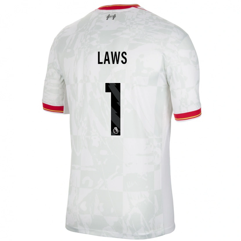 Danxen Kinderen Rachael Laws #1 Wit Rood Zwart Thuisshirt Derde Tenue 2024/25 T-Shirt