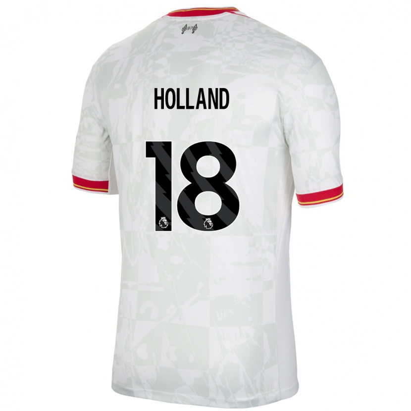 Danxen Kinderen Ceri Holland #18 Wit Rood Zwart Thuisshirt Derde Tenue 2024/25 T-Shirt