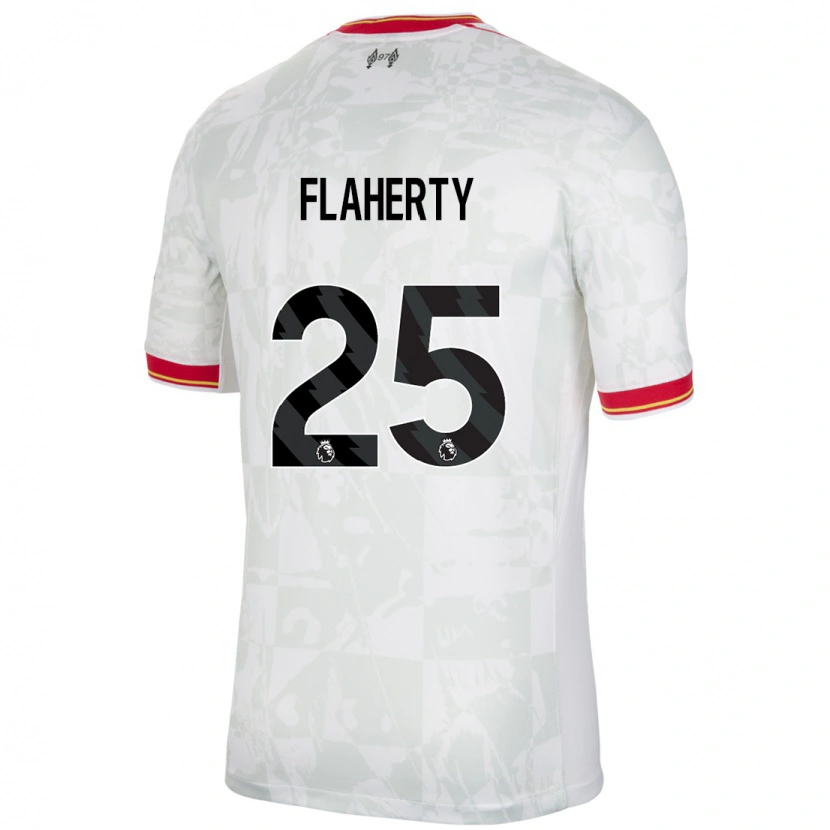 Danxen Kinderen Gilly Flaherty #25 Wit Rood Zwart Thuisshirt Derde Tenue 2024/25 T-Shirt