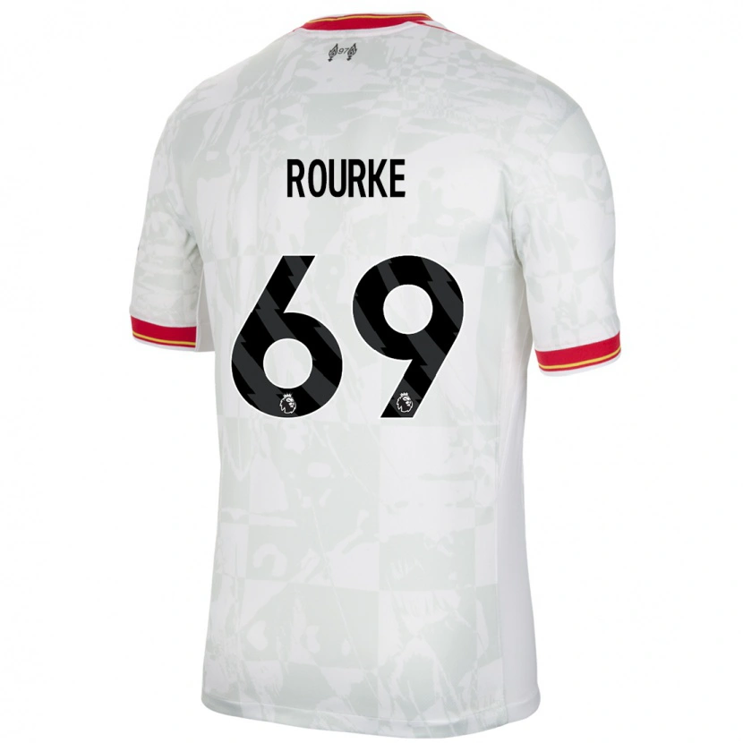 Danxen Kinderen Fidel O'rourke #69 Wit Rood Zwart Thuisshirt Derde Tenue 2024/25 T-Shirt