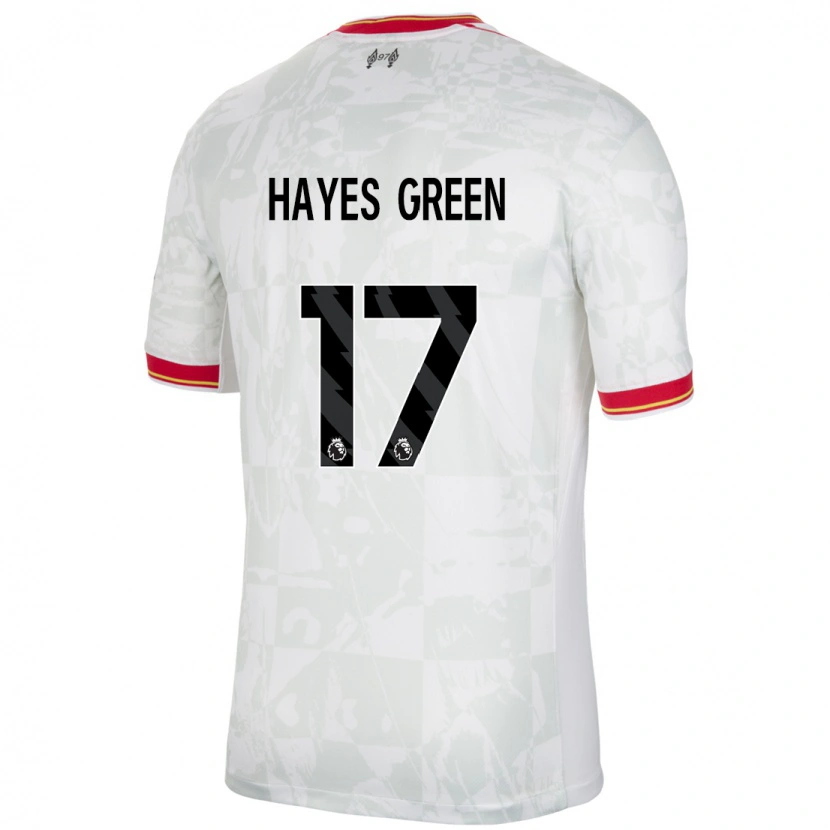 Danxen Kinderen Charlie Hayes-Green #17 Wit Rood Zwart Thuisshirt Derde Tenue 2024/25 T-Shirt