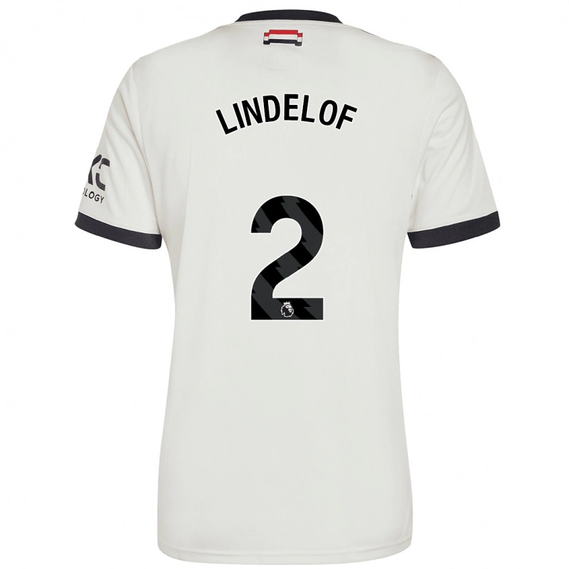 Danxen Kinderen Victor Lindelöf #2 Gebroken Wit Thuisshirt Derde Tenue 2024/25 T-Shirt