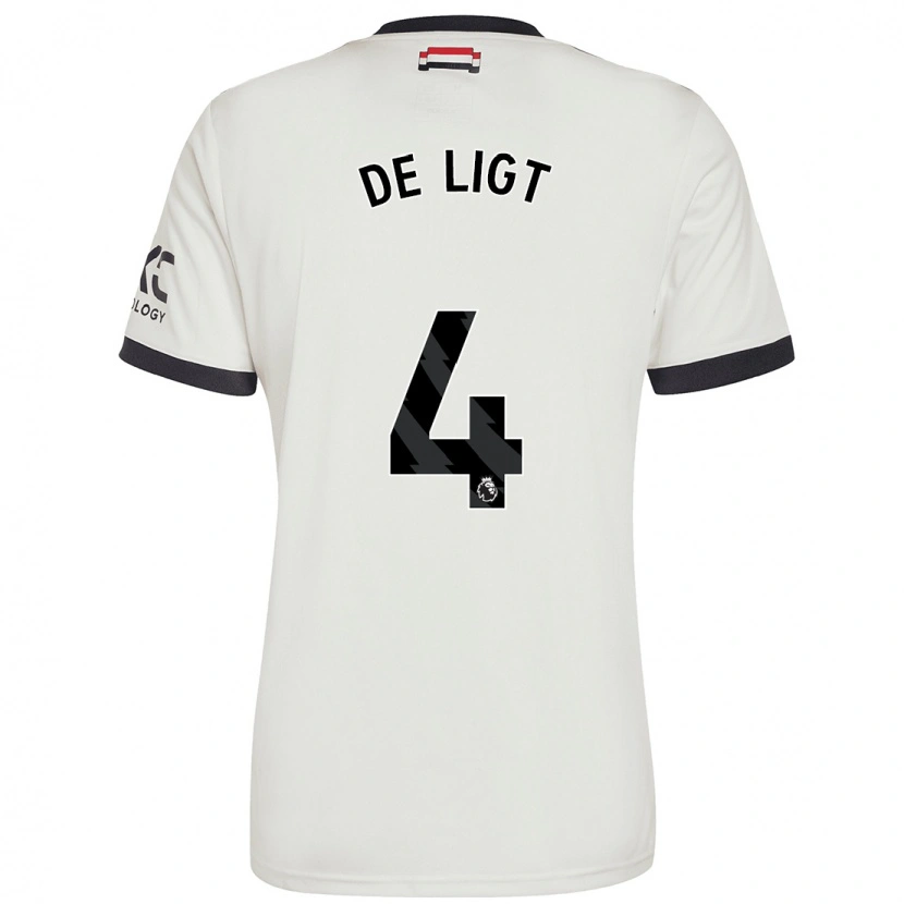 Danxen Kinderen Matthijs De Ligt #4 Gebroken Wit Thuisshirt Derde Tenue 2024/25 T-Shirt