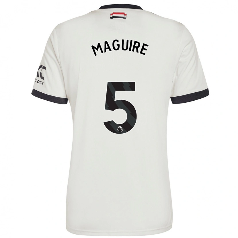 Danxen Kinderen Harry Maguire #5 Gebroken Wit Thuisshirt Derde Tenue 2024/25 T-Shirt