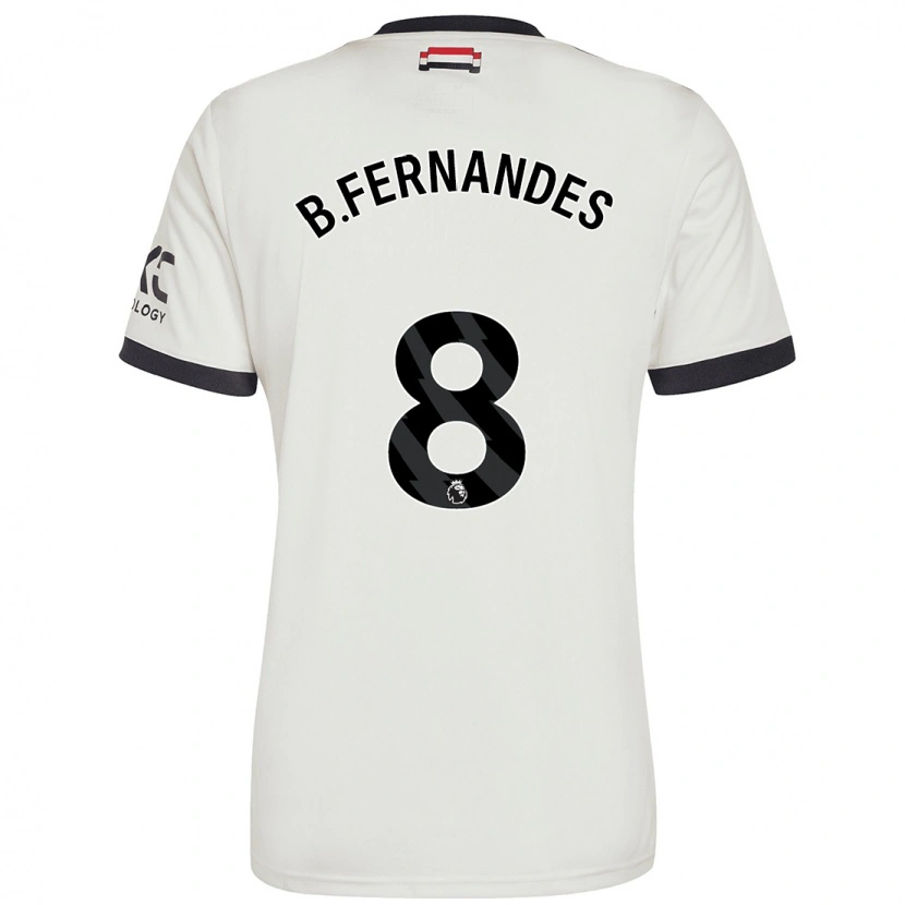 Danxen Kinderen Bruno Fernandes #8 Gebroken Wit Thuisshirt Derde Tenue 2024/25 T-Shirt