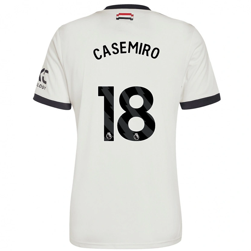 Danxen Kinderen Casemiro #18 Gebroken Wit Thuisshirt Derde Tenue 2024/25 T-Shirt