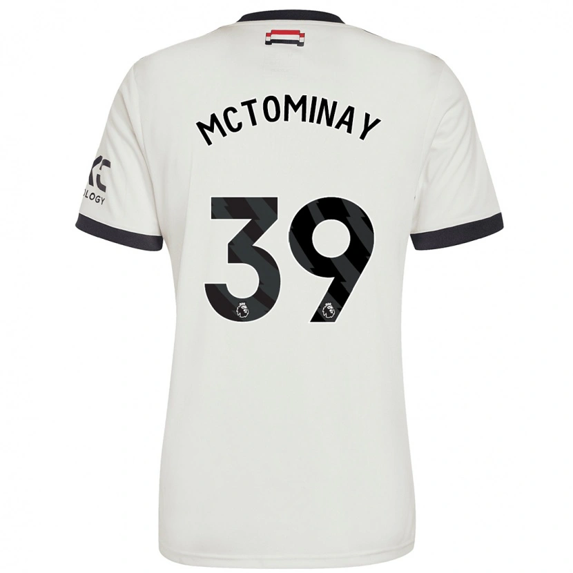 Danxen Kinderen Scott Mctominay #39 Gebroken Wit Thuisshirt Derde Tenue 2024/25 T-Shirt