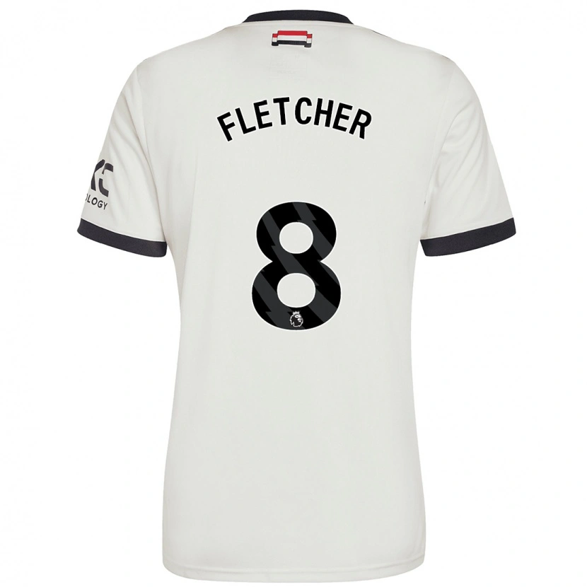 Danxen Kinderen Tyler Fletcher #8 Gebroken Wit Thuisshirt Derde Tenue 2024/25 T-Shirt