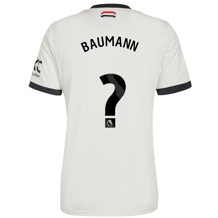 Danxen Kinderen Zach Baumann #0 Gebroken Wit Thuisshirt Derde Tenue 2024/25 T-Shirt