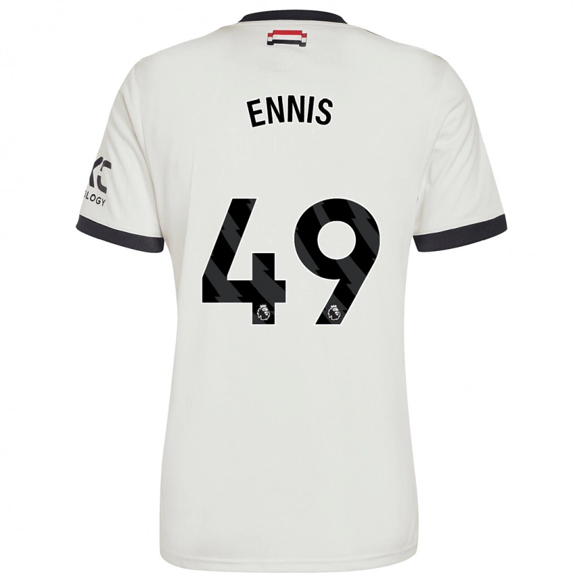 Danxen Kinderen Ethan Ennis #49 Gebroken Wit Thuisshirt Derde Tenue 2024/25 T-Shirt