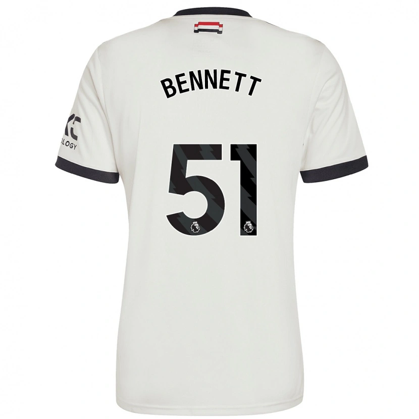 Danxen Kinderen Rhys Bennett #51 Gebroken Wit Thuisshirt Derde Tenue 2024/25 T-Shirt