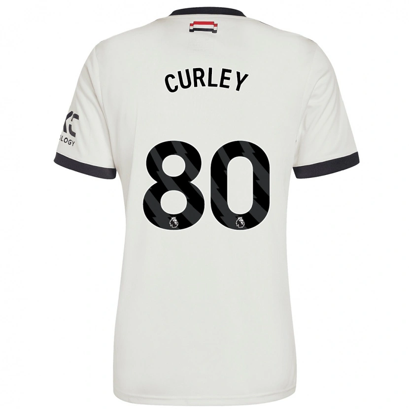 Danxen Kinderen Ruben Curley #80 Gebroken Wit Thuisshirt Derde Tenue 2024/25 T-Shirt